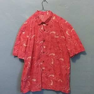 Mens Hippy Style XL Button Down Shirt